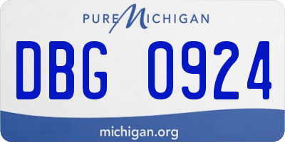 MI license plate DBG0924