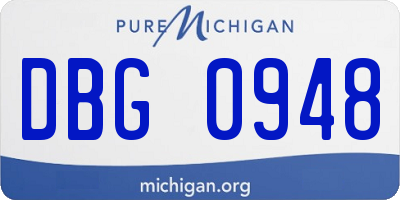 MI license plate DBG0948