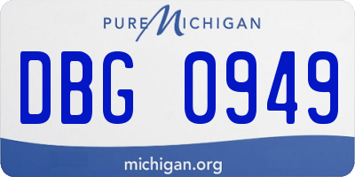 MI license plate DBG0949