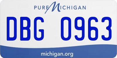MI license plate DBG0963