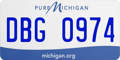 MI license plate DBG0974