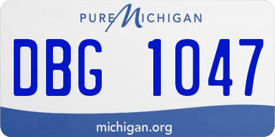 MI license plate DBG1047