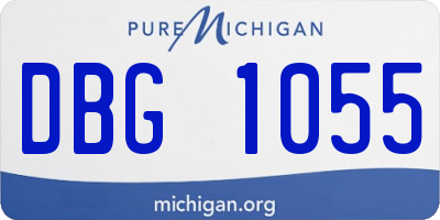 MI license plate DBG1055