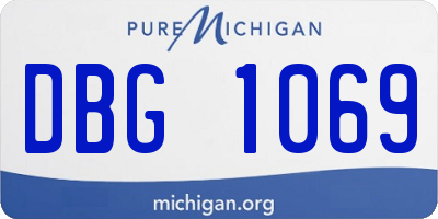 MI license plate DBG1069