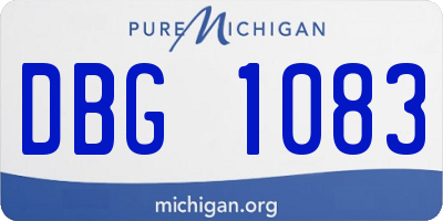 MI license plate DBG1083