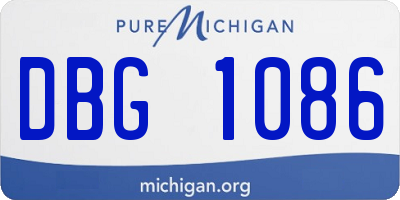 MI license plate DBG1086
