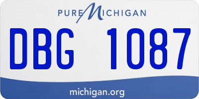 MI license plate DBG1087