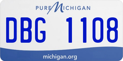 MI license plate DBG1108