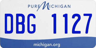 MI license plate DBG1127
