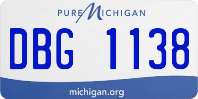 MI license plate DBG1138