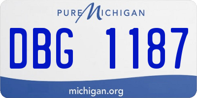MI license plate DBG1187