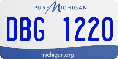 MI license plate DBG1220