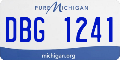 MI license plate DBG1241