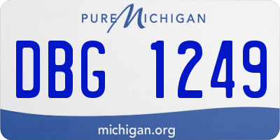 MI license plate DBG1249