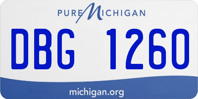 MI license plate DBG1260