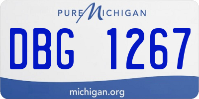 MI license plate DBG1267