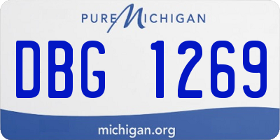 MI license plate DBG1269