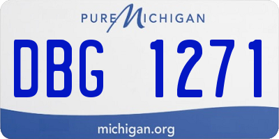 MI license plate DBG1271