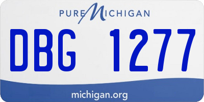MI license plate DBG1277