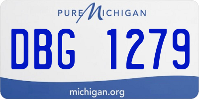 MI license plate DBG1279