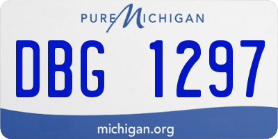 MI license plate DBG1297