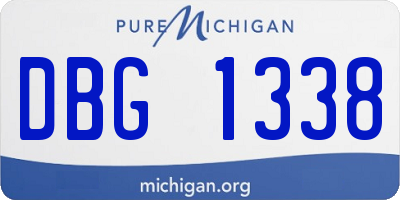 MI license plate DBG1338