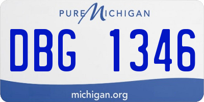 MI license plate DBG1346