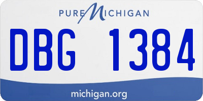 MI license plate DBG1384