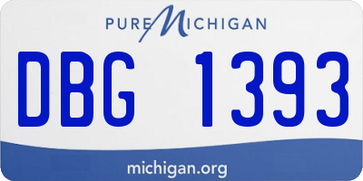MI license plate DBG1393