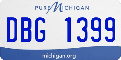 MI license plate DBG1399