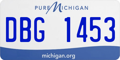 MI license plate DBG1453