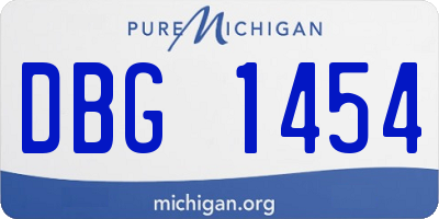 MI license plate DBG1454