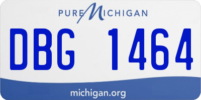 MI license plate DBG1464