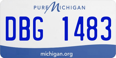 MI license plate DBG1483