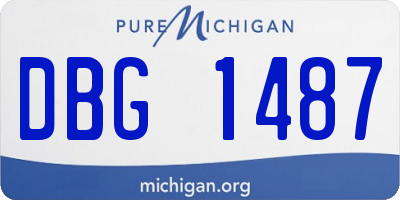 MI license plate DBG1487