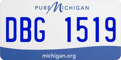 MI license plate DBG1519
