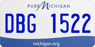 MI license plate DBG1522