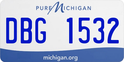 MI license plate DBG1532