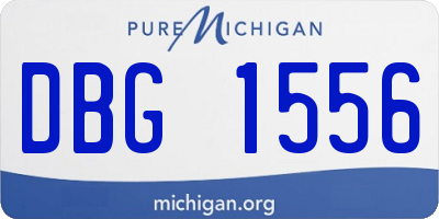 MI license plate DBG1556