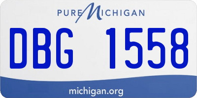 MI license plate DBG1558