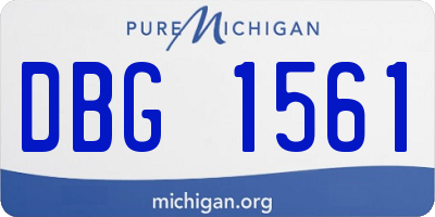 MI license plate DBG1561