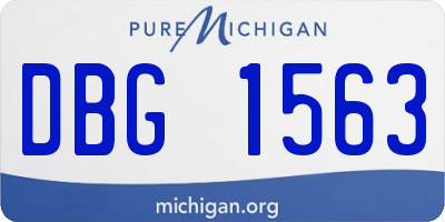 MI license plate DBG1563