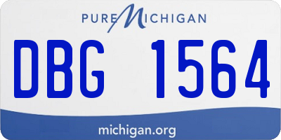 MI license plate DBG1564