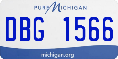 MI license plate DBG1566