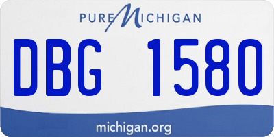 MI license plate DBG1580