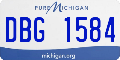 MI license plate DBG1584