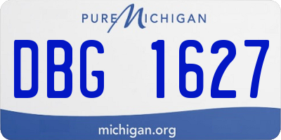 MI license plate DBG1627