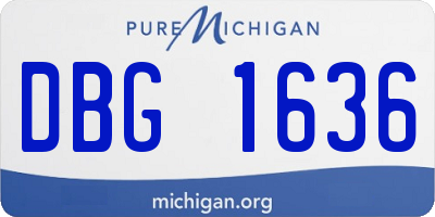 MI license plate DBG1636