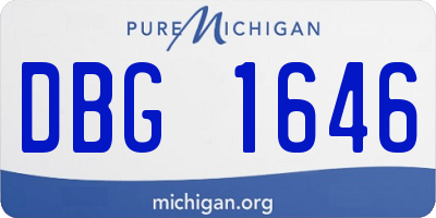 MI license plate DBG1646