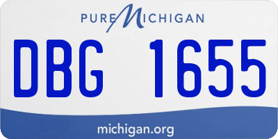 MI license plate DBG1655